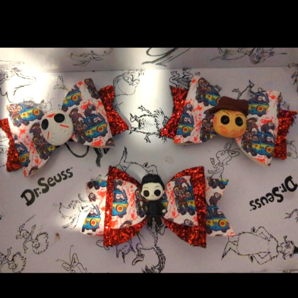 Horror hair bow collection